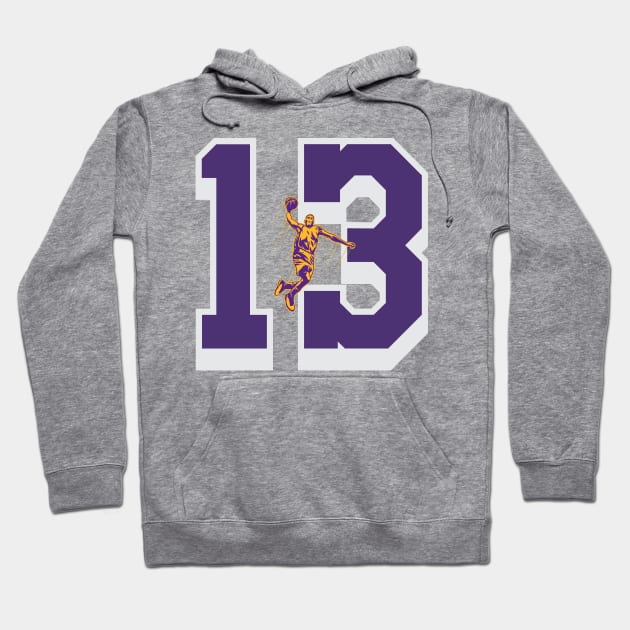 lakers number  13 Hoodie by Basketball-Number